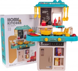 Børnekøkken med lys og lyde, 43 dele – Blå