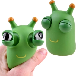 Antistress-klemmefigur snegl – grøn klemmebold med udstående øjne