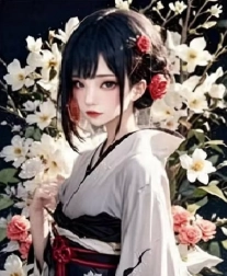 Diamantmaling Pige i kimono