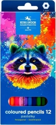 Sekskantede farveblyanter KOH-I-NOOR 12 stk Vaskebjørn