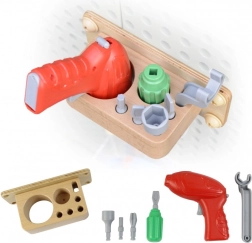 Masterkidz værktøjssæt med boremaskine og 8 elementer til videnskabelig-kreativ tavle STEM