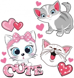 Strygestickers Søde Katte til ark