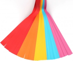 Sæt med farvede papirstrimler til fletning og kreativt arbejde, 250 stk.