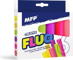 Neon gadekridt til fortovet, runde, 6 stk., farvemix