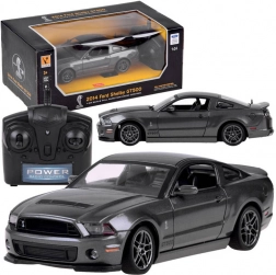 rc bil FORD SHELBY GT500 1:24, 2,4 GHz, sølvfarvet