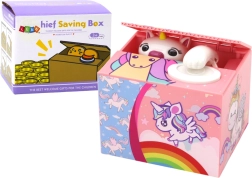 Sparebøsse Vi lærer at spare Enhjørning Pink melodi