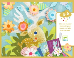 Djeco skabelse med sugepapir fra skoven