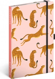 Linet notesbog med leopardmotiv NOTIQUE 13 × 21 cm