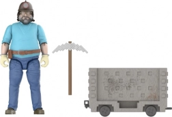 Minecraft filmisk Steve med minevogn – actionfigur med minevogn