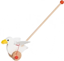 Træskubbelegetøj måge Jonas