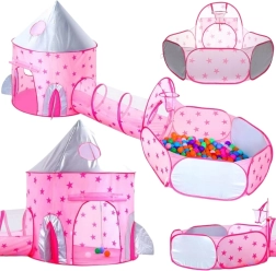 Woopie Telt 3i1 Prinsessepalads XXL Hus Tunnel Boldbassin