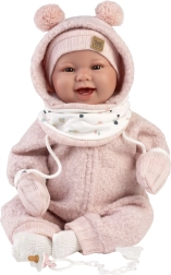 Llorens New Born realistisk baby med lyde, blødt krop 44 cm