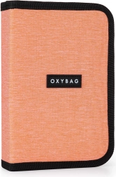 En-etagers skolepenalhus med 2 klapper UNICOLOR, tomt, abrikosfarvet