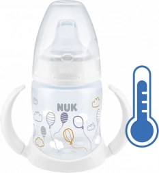 NUK træningssutteflaske med temperaturkontrol 150 ml hvid