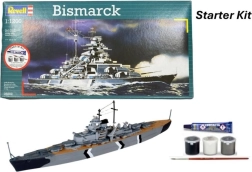 Revell Starter Kit Bismarck 1:1200 – startsæt til slagskibsmodel