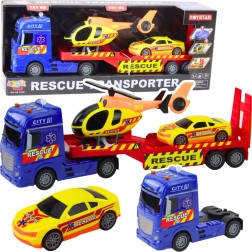 Redningssæt med helikopter og bil