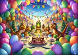 Puslespil dinosaurusfest 50 brikker