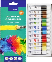 Sæt akrylfarver 12×12 ml