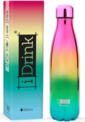 Termoflaske med metallisk regnbueeffekt