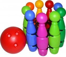 Kegler i net med bold