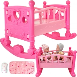 Rosa vugge til dukker Woopie Royal