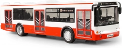 Talende bus på tjekkisk 28 cm rød med pull-back, lys og lyde