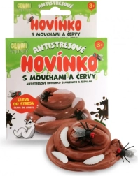 GLUMI Antistress-legetøj lort med fluer og orme