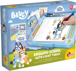 BLUEY lys tegnebord A4 med skabeloner