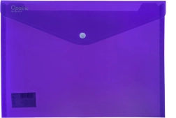 Plastmappe med trykknap A4 OPALINE, lilla, 180 µm