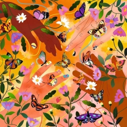 Firkantet puslespil Art & Soul: Blomsterfestival