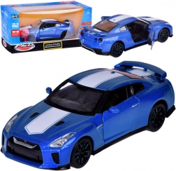 Metalmodel af bilen NISSAN GT‑R 1:32 med åbningsbare døre og lys