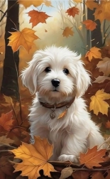 Diamantmosaik - Maltesisk hund