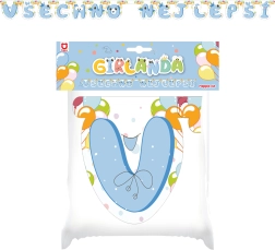 Papirgirlande Alt det bedste blå