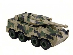 Militærkøretøj med friktionsmotor og effekter