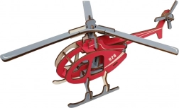 Woodcraft træk 3D puslespil helikopter