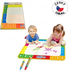 Magisk vandmaling med bogstaver og tal