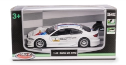 Metalmodel af bil bmw m3 dtm 1:42 med åbningsbare døre og pull-back