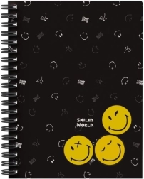 Ringblok A5 med dobbelt spiral SMILEY WORLD