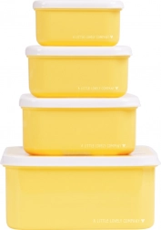 Sæt med fire madkasser med motivet dyrevenner