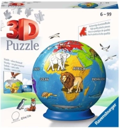 Ravensburger 3D-puslespil børneglobus, 72 brikker