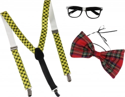 Karnevalssæt med butterfly, briller og seler