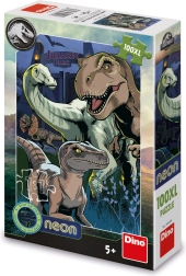 Puslespil med Jurassic World-motiv - 100 XL brikker neon