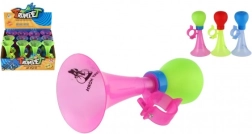 Cykelhorn med trompet 14 cm – plast, forskellige farver