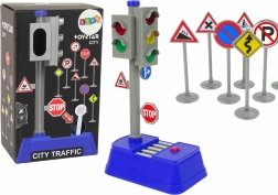 Sæt med trafikskilte Lys Lyde 23 cm