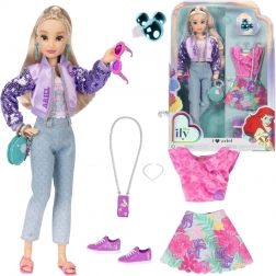 Disney ILY 4Ever mode-dukke inspireret af ARIEL fra Den Lille Havfrue, sæt med tøj og accessories 30 cm