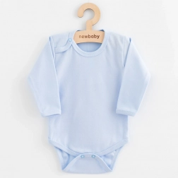 Babybody med fuld åbning New Baby Classic II blå, str. 62 (3–6 måneder)