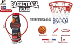 Metal basketballkurv 1:1 med net, bold og pumpe