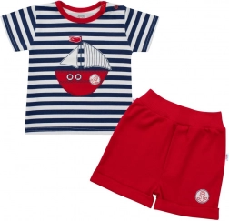 baby-sæt T-shirt og shorts NEW BABY Marine