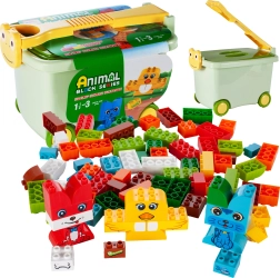 Byggesæt til små børn i rullende kuffert, 90 dele