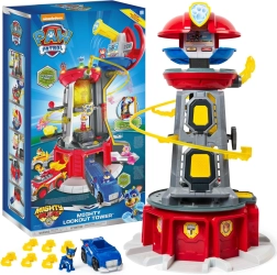 Paw Patrol Mighty Pups stort udkigstårn med køretøj og Chase-figur